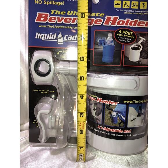 Beverage Holder Liquid Caddy With 4 Attachments Swivel Action - Picture 8 of 9